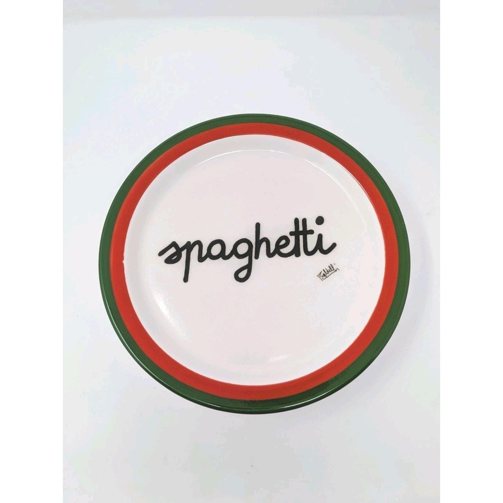 Rare Vintage Designer Baldelli Plates Italy Serving Spaghetti Italian Dish